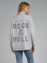 Rock & Roll Light Grey Shacket w/Snap Buttons