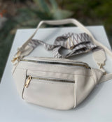 Ivory Fanny Pack/Crossbody Bag w/Strap & Guitar Strap
