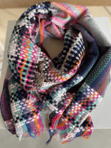 Wild Sarape Rectangle Scarf w/Raw Hem