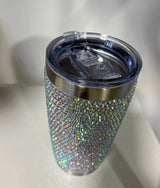 Crystal Glitter Insulated Travel Coffee Cup w/Lid