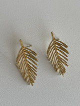 Gold Leaf Post Earrings