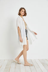 Blanca Oversized Button Down Short Sleeve Top