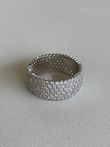 Silver Signature Mesh Ring -Size 10