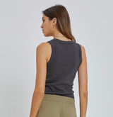 Charcoal V-Neck Tank Top