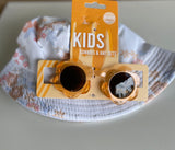 Pastel Floral Print Kids Sunnies & Bucket Hat Set