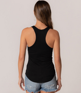 Everyday Black Scoop Neck W/Racerback Tank Top by Lovestitch