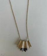 Armor Long Gold & Black Necklace
