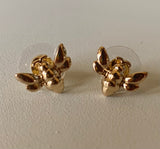 Gold Honey Bee Post Earrings