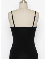 Black Ruched Padded Cami Top