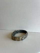 Dream Chaser Textured Pewter Snap Closure Bracelet