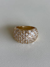 Gold Bling Statement Ring  - Size 9