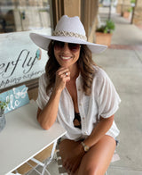 Blanca Oversized Button Down Short Sleeve Top