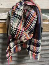 Wild Sarape Rectangle Scarf w/Raw Hem
