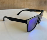 Matte Black Cool Shades w/Blue Lens