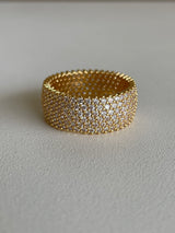 Gold Signature Mesh Ring -Size 10