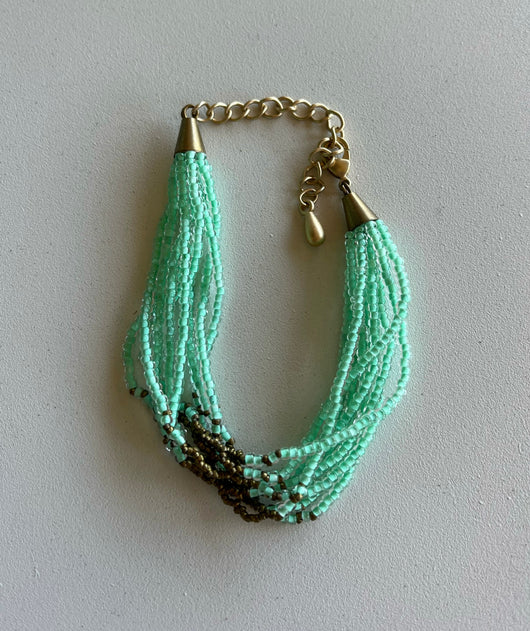 Turquoise Beaded Bracelet w/Adjustable Clasp