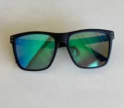 Matte Black Cool Shades w/Blue Lens