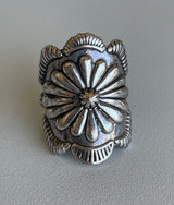 Antique Silver Western Adjustable Cuff Ring