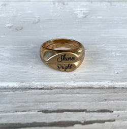 Shine Bright Combo Set Gold Heart Shape Rings