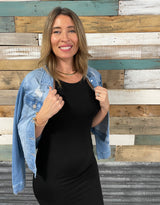 Light Blue Distressed Regular Stretch Fit Denim Jacket w/Pockets