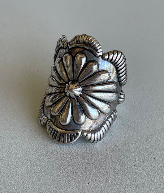 Antique Silver Western Adjustable Cuff Ring