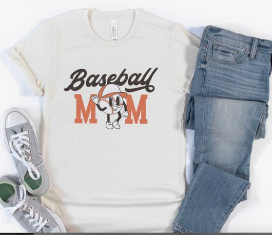 Vintage Baseball Mom Graphic Tee
