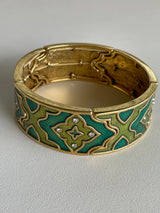 Moroccan Gold & Teal Stretch Bracelet