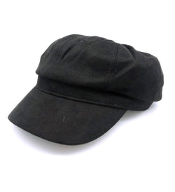 Black Soft Baker Boy Cap