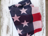 All American Rectangle Flag Scarf gives you that patriotic look  Take your outfit to the next level with OC Social Butterfly's accessory collection. We love adding stylish printed scarf to any look.   Ships from the USA, unique style, fashion trends, fall fashion, red, white and blue, stars and stripes