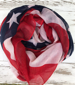 All American Rectangle Flag Scarf gives you that patriotic look  Take your outfit to the next level with OC Social Butterfly's accessory collection. We love adding stylish printed scarf to any look.   Ships from the USA, stagecoach festival fashion, country girl, unique style, fashion trends, fall fashion, red, white and blue, stars and stripes